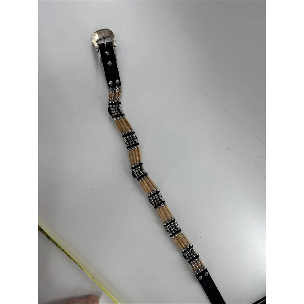Beautiful Handmade Bone and  Horn Concho Belt By Cactus Mountain Designs USA 30